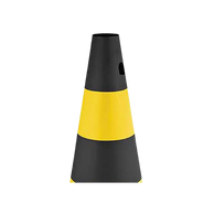 cone seguranca 50cm preto amarelo worker