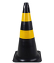 Cone Segurança Refletivo 70cm Preto/amarelo Delta Plus
