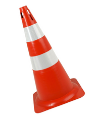 Cone Segurança Refletivo 70Cm Laranja/Branco Delta Plus