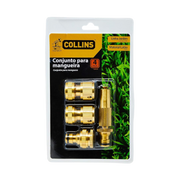 Conjunto Bico De Mangueira 12  4 Peças Latão Collins