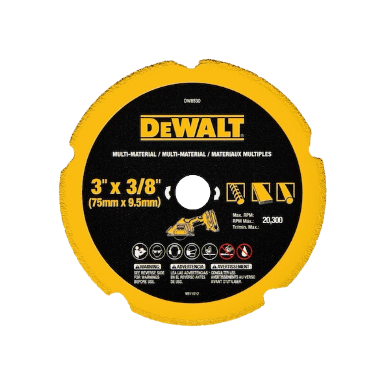 disco corte 3x 3,8 diamantado dw8530 dewalt