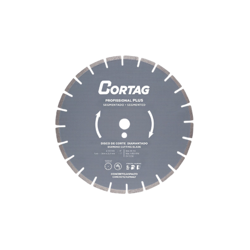 disco corte para concreto 350 x 25 profissional plus diamantado cortag 530137