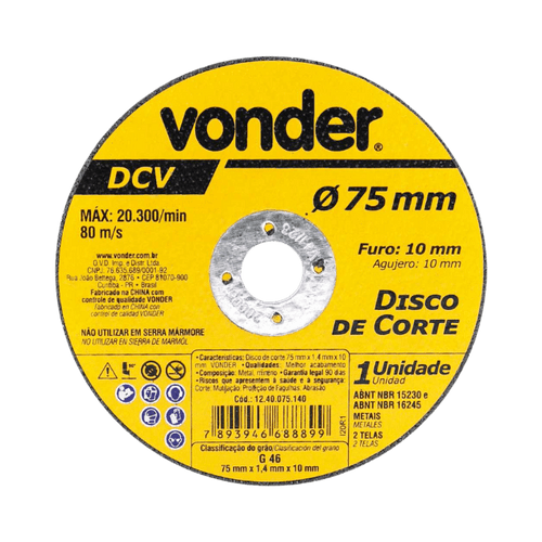 disco de corte vonder