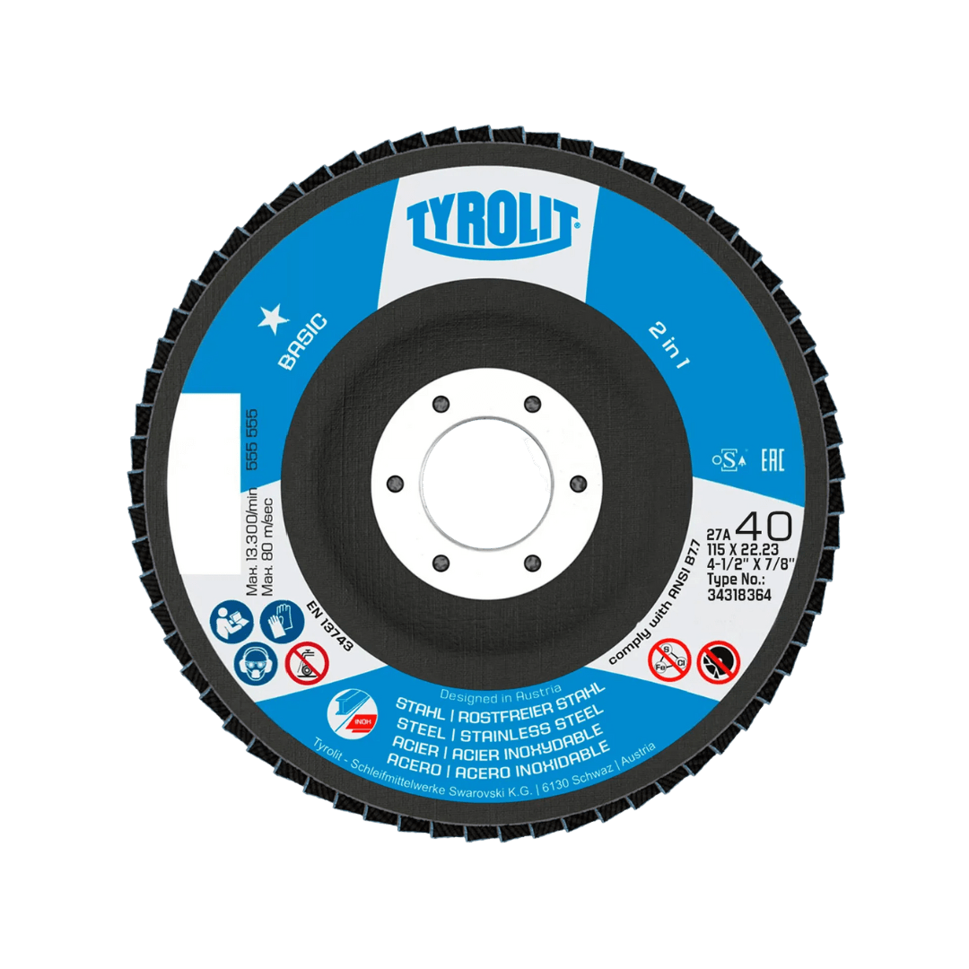 disco de lixa flap 4_1,2_ za 40b basic tyrolit