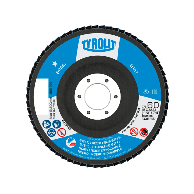 disco de lixa flap 60b basic tyrolit