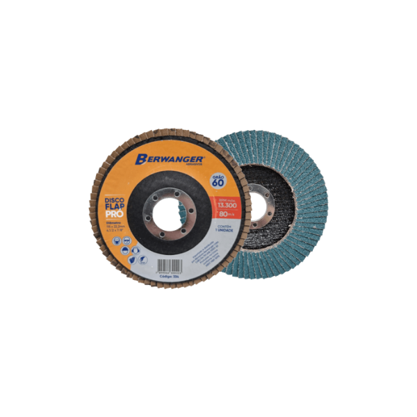 DISCO DE LIXA FLAP PRO 115 X 22MM P40 BERWANGER