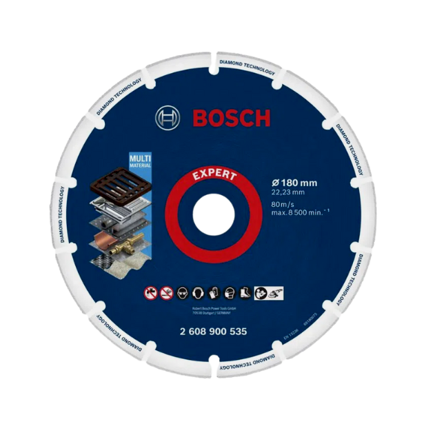 Disco Diamantado Liso 180 X 22,23mm Para Metal Bosch