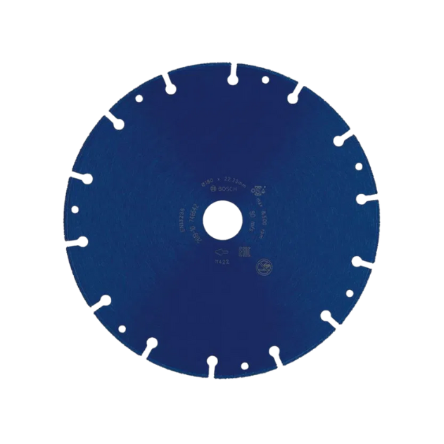 Disco Diamantado Liso 180 X 22,23mm Para Metal Bosch Vista Traseira