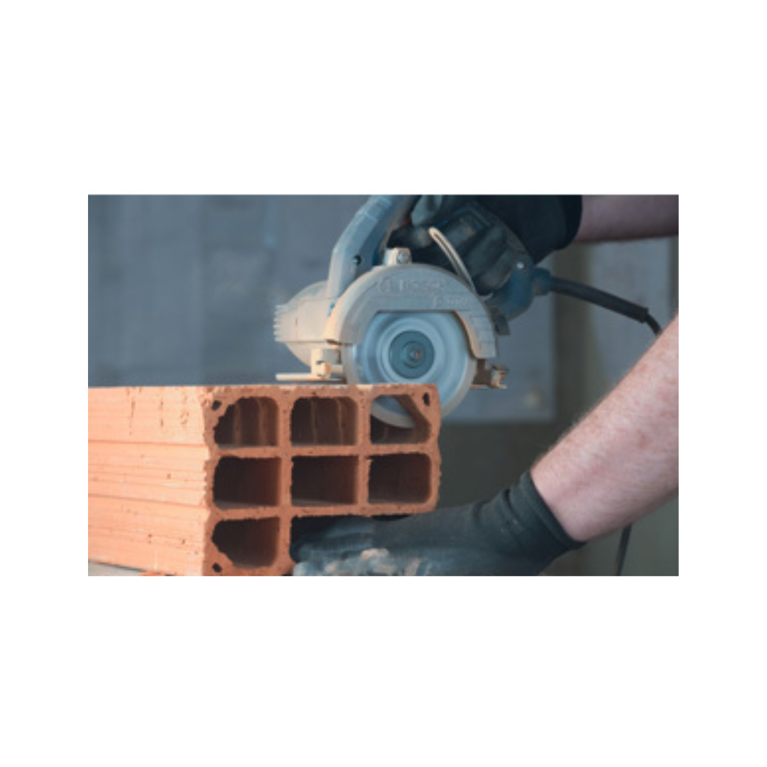 Disco Diamantado Segmentado 110mm X 20mm Bosch - Em uso