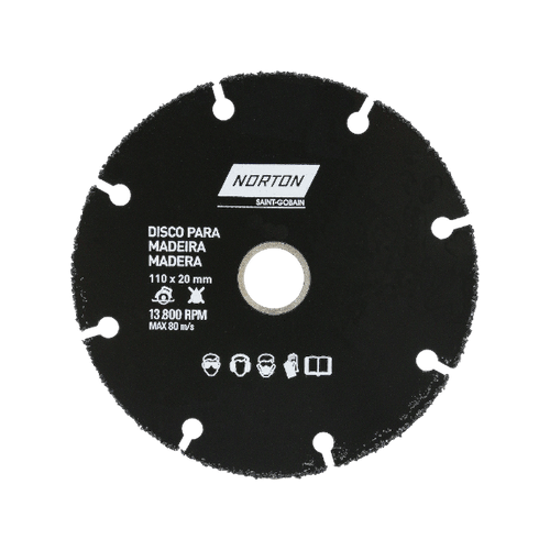 disco para madeira 110x20 serra marmore norton frente