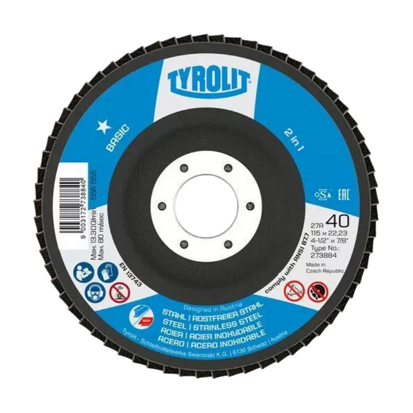Disco De Lixa Flap Plano 4.1/2 40 Plano Tyrolit