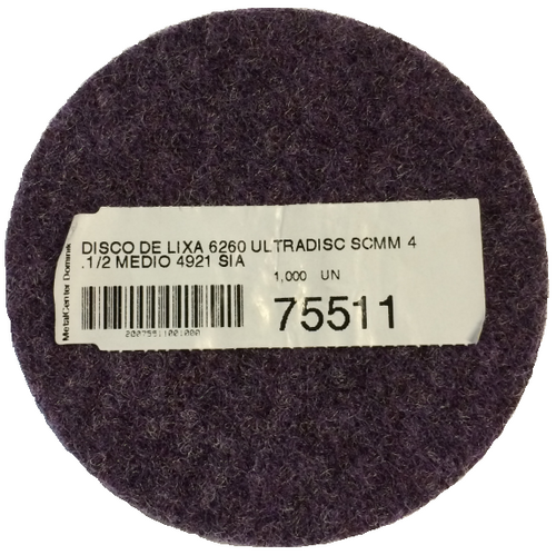 Disco De Lixa 6260 Ultradisc Scmm 4.1/2 Médio 4921 Sia