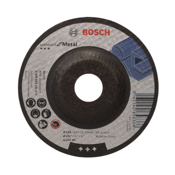 Disco Desbaste 4.1/2 X 6.00Mm X 7/8 Standard/Pro Metal Bosch