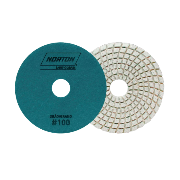 Disco Diamantado Flexível 4 X G100 Azul Brilho Dagua Norton