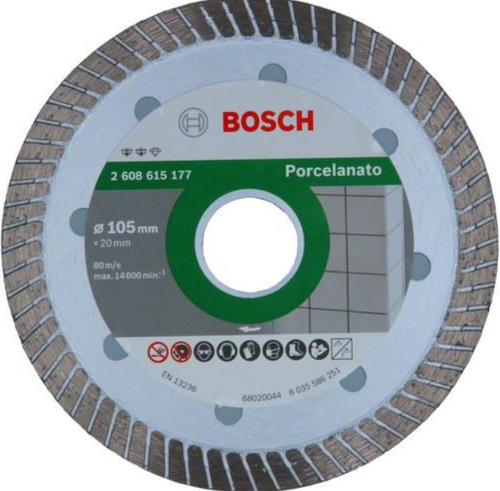 Disco Diamantado Turbo Fino 105 X 20 Porcelanato Bosch