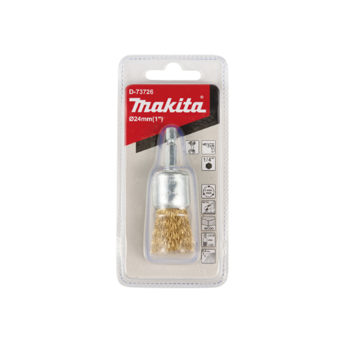 Escova De Aço Latonado Pincel 1 24mm Encaixe 14 D73726 Makita