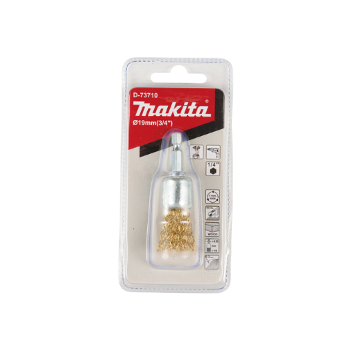 Escova De Aço Latonado Pincel 34 19mm Encaixe 14 D73710 Makita