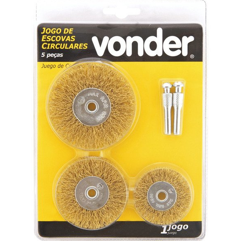 Escova De Aço Circular Jogo C/ 05Pç Ref.3599518860 Vonder