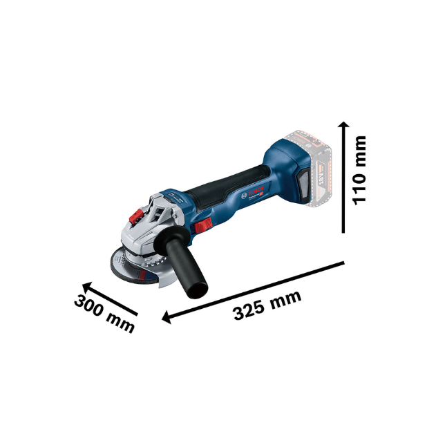 esmerilhadeira angular gws 18v 10 brushless sem bateria bosch dimensoes