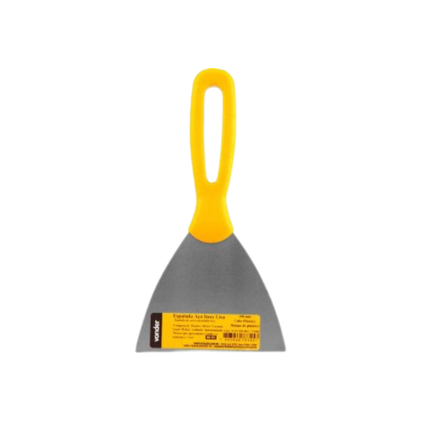 ESPATULA DE ACO INOX CABO PLASTICO 10 CM VONDER
