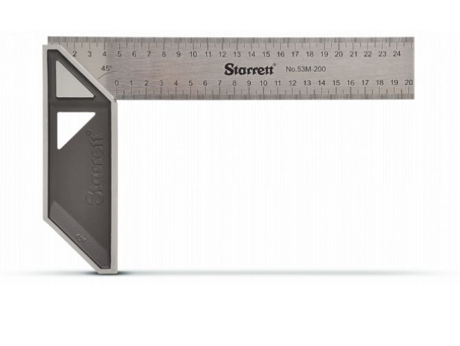 ESQUADRO METÁLICO 250MM AÇO INOX CABO ALUM 53M-250 STARRETT
