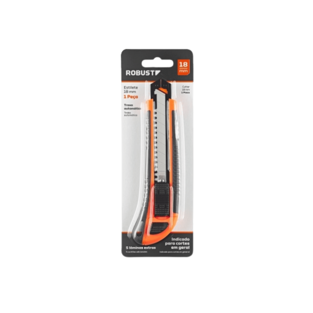 estilete de corte 18mm 5 laminas robust