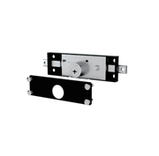 Fechadura Metálica Porta Esteira Preto Fosco 1201 C/ Chave Tetra Stam