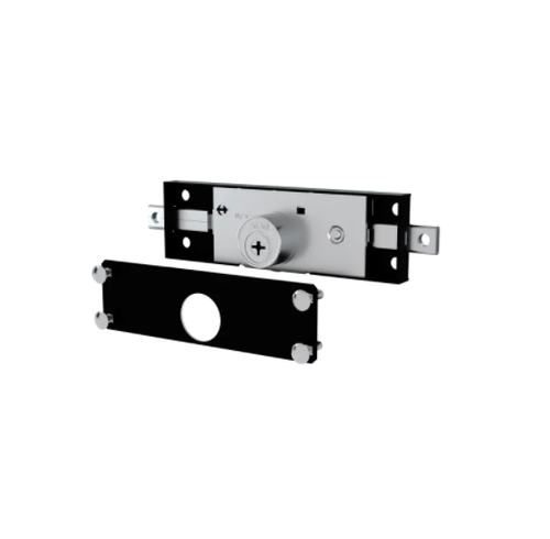Fechadura Metálica Porta Esteira Preto Fosco 1201 C/ Chave Tetra Stam