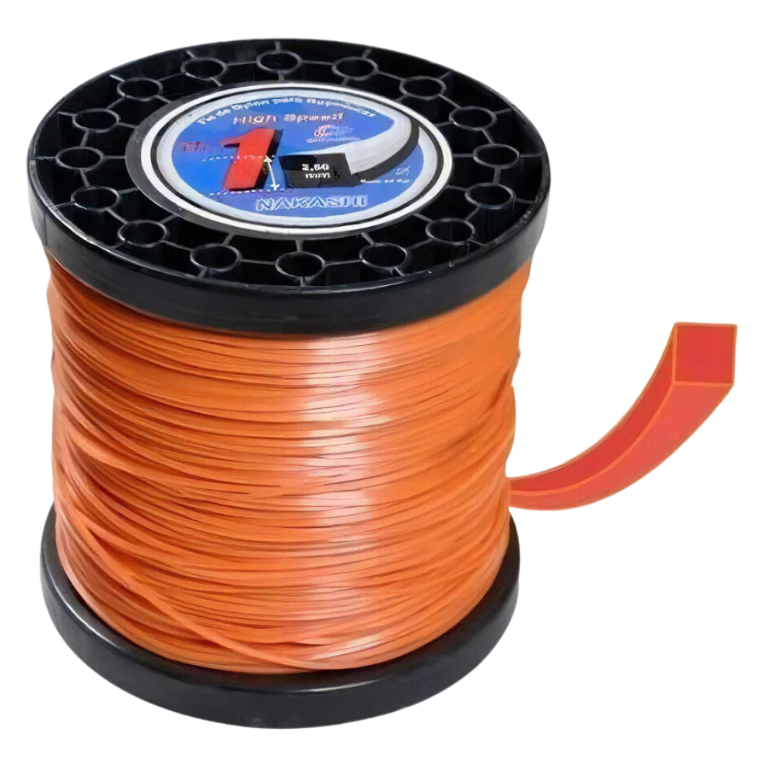 Fio De Nylon para Roçadeira 3mm Laranja Quadrado Nakashi