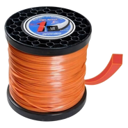 Fio De Nylon para Roçadeira 3mm Laranja Quadrado Nakashi