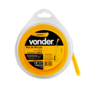 Fio De Nylon Para Aparadores De Grama 1.6mm Com 100 metros Redondo Vonder