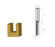 Fresa P/Tupia Paralela Dupla 10.00Mm D-09282 Makita