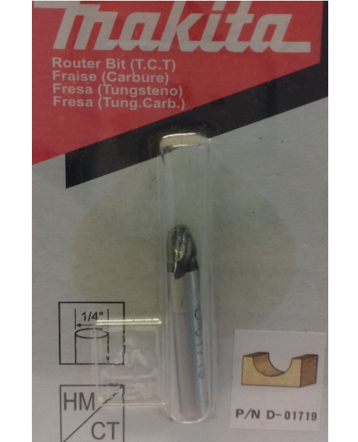 Fresa P/Tupia Ponta U  D-01719  Makita
