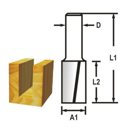 Fresa P/Tupia Paralela Dupla Diam 3/8 Haste 1/4 D-49074 Makita