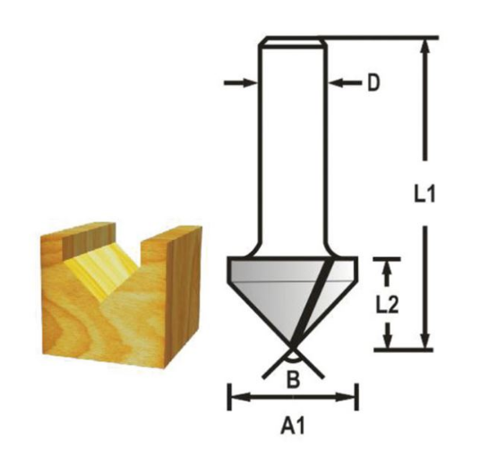 Fresa P/Tupia Ponta V 1/4 D-49367 Makita
