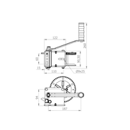 Guincho Manual Catraca 600Kg Ref G2 Sem Cinta 6Mt Famit