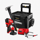 Kit Premium - Caixa Organizadora com rodas, chave de impacto Milwaukee, Martelo Inha Toughbuilt e Óculos Antiembaçante