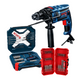 Kit Hobby - Furadeira de Impacto Bosch, Jogo Broca Bosch, Jogo Bits 42 peças Milwaukee