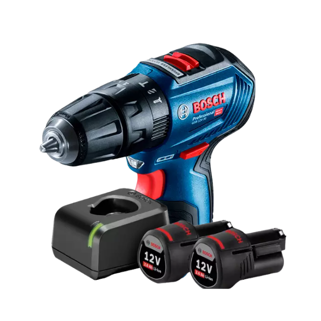 Parafusadeira De Impacto 12V S/ Bateria Brushless Gsb 12V-30 Bosch + Kit De Baterias 2.0 Ah e Carregador Gal12v-20 Bosch