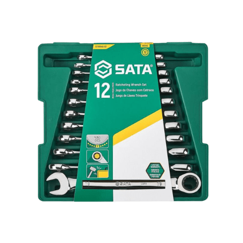 jogo chave combinada catraca 12 pecas 8 a 19 mm st0904002 sata