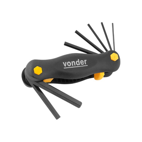 Jogo Chave Hexagonal Allen Canivete Com 07 pecas 2,0 A 08mm Vonder