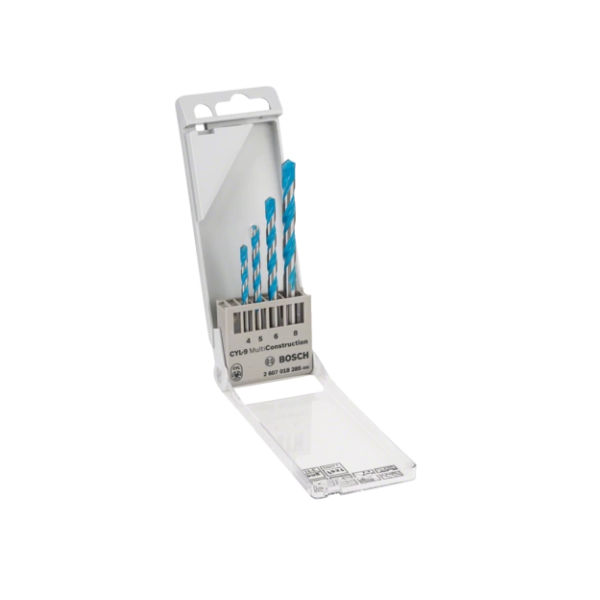 jogo de broca multiconstruction 4mm a 8mm 4 pecas bosch estojo
