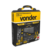 Jogo de Ferramentas com 128 peças Vonder fechado