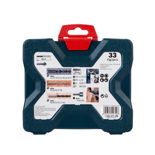 jogo de ferramentas e acessorios com 33 pecas xline bosch 527721