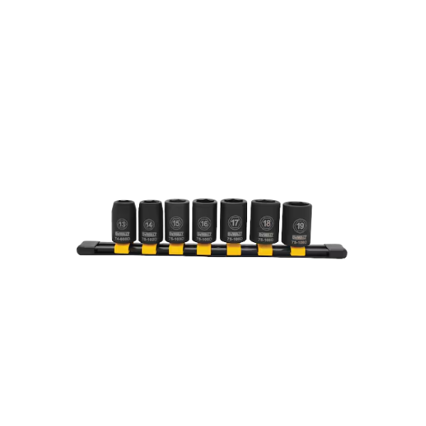 JOGO SOQUETE IMPACTO SEXTAVADO COM 7PC DWMT74453OSP DEWALT   537575