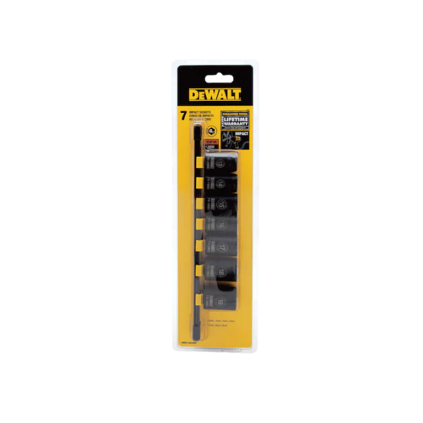 JOGO SOQUETE IMPACTO SEXTAVADO COM 7PC DWMT74453OSP DEWALT   537575