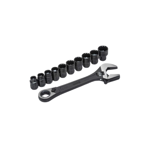 JOGO SOQUETE VORTEX X6 COM 11 PC 10 A 19MM COM CHAVE 8 SATA