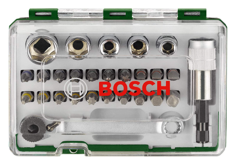Jogo Bits Fenda/Phil (27 Pçs) 3 a 25mm C/ Catraca Bosch