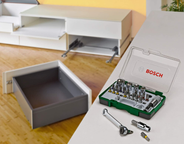 Jogo Bits Fenda/Phil (27 Pçs) 3 a 25mm C/ Catraca Bosch