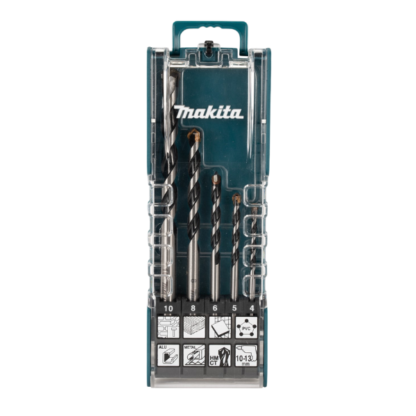 Jogo Broca Multimateriais (4mm A 10mm) Com 05 peças E-14255 Makita